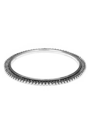 Sangeeta Boochra Silver Plated Beads Viola Textured Bangle Online at Aza Fashions Sangeeta Boochra_Silver Plated Beads Viola Textured Bangle _Online_at_Aza_Fashions