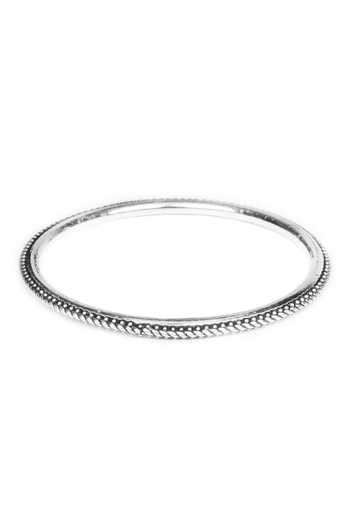 Sangeeta Boochra_Silver Plated Beads Textured Bangle _Online_at_Aza_Fashions