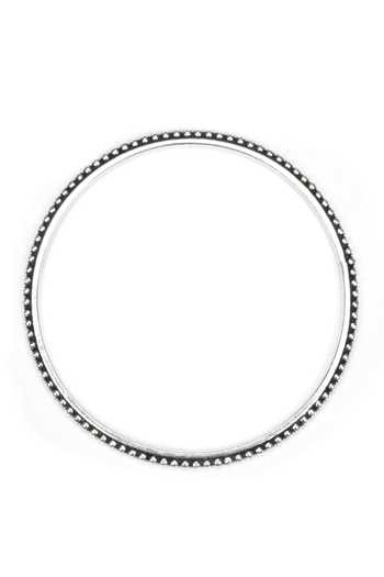 Buy_Sangeeta Boochra_Silver Plated Textured Bangle _Online_at_Aza_Fashions