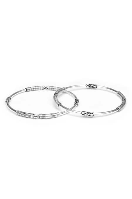 Sangeeta Boochra Sofia Carved Silver Bracelet 