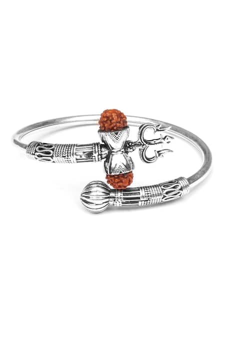 Sangeeta Boochra Trishul Carved Rudraksh Bracelet 