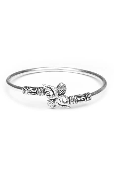 Sangeeta Boochra Zarita Snake Motif Silver Bracelet 