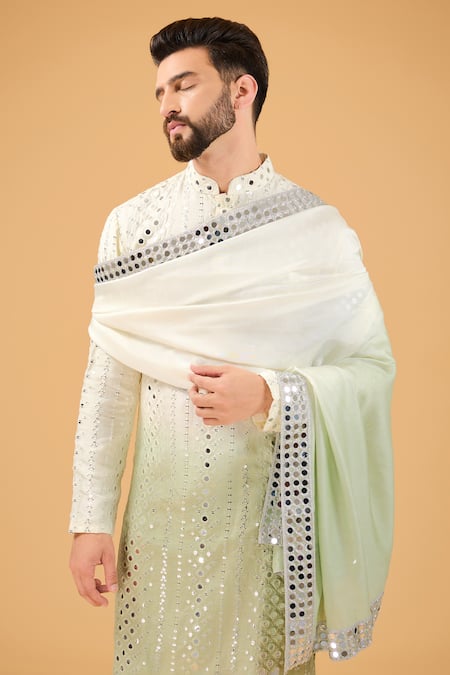 Kasbah Multi Color Ombre Mirrorwork Kurta Set 
