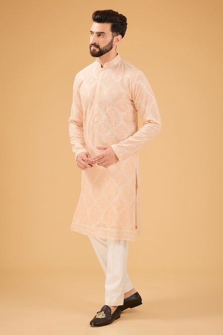 Kasbah Chikankari Embroidered Straight Kurta 