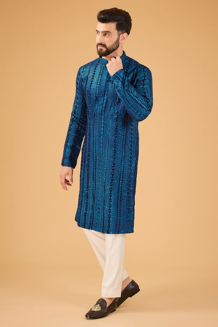 Kasbah Thread Embroidered Straight Kurta 