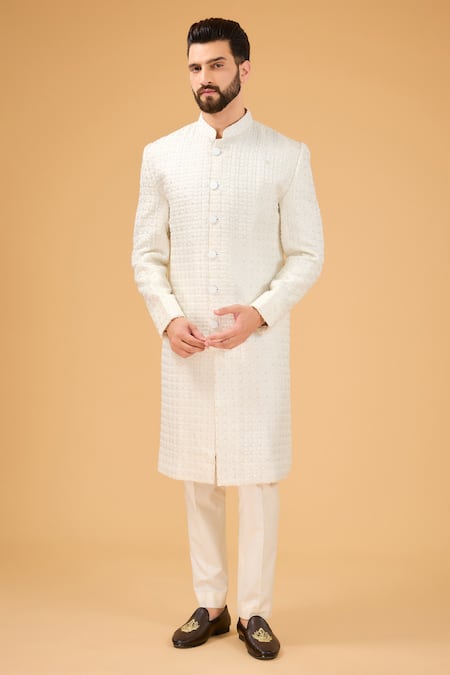 Kasbah Cutdana Embroidered Sherwani 