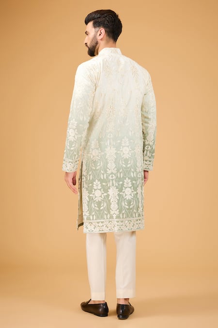 Kasbah Floral Chikankari Ombre Kurta 