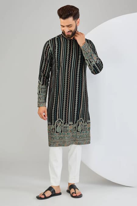 Kasbah Flora & Fauna Embroidered Kurta 