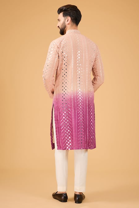 Kasbah Ombre Gradient Silk Kurta 