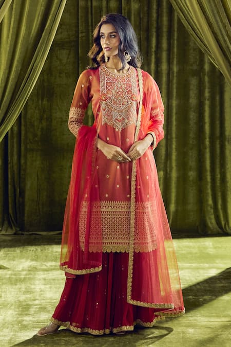 Samyukta Singhania Zardozi Embroidered Sharara Set 