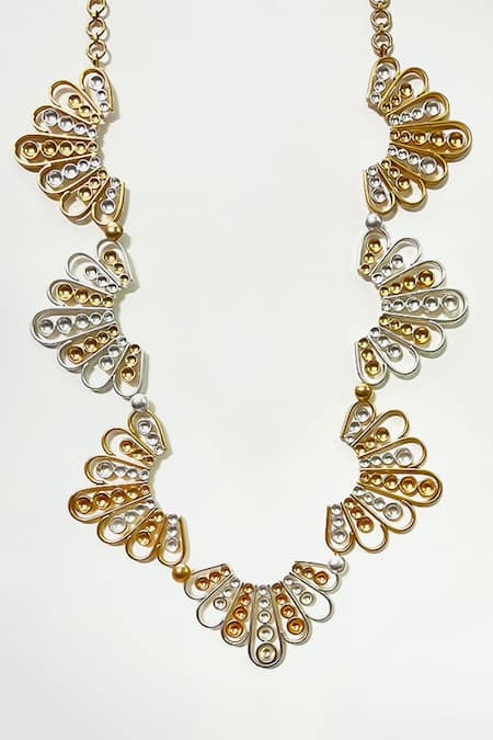 SUHANI PITTIE Tritons Tears Scalloped Two-Tone Necklace 