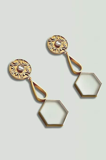 SUHANI PITTIE Sumerian Solstice 22kt Gold Plated Earrings 