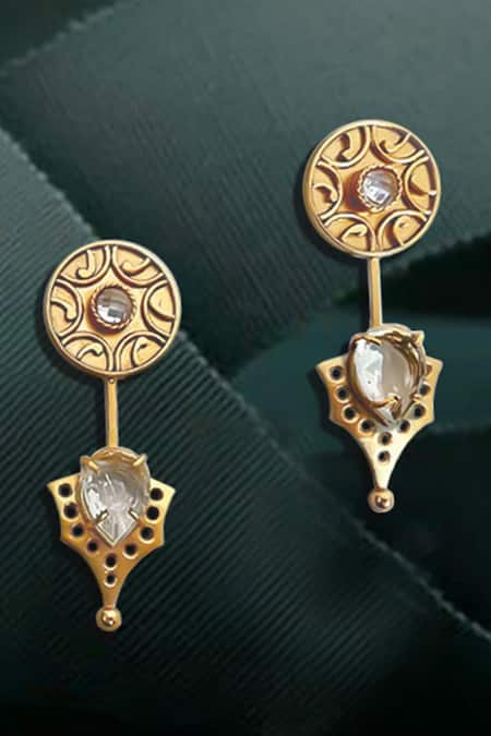 SUHANI PITTIE Crystal Lux 22kt Gold Plated Earrings 