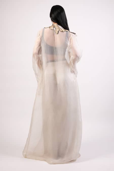 Shop AK-OK Ivory Cotton Embroidery Collared Abstract Swerve Coat And Trouser Set at Aza Fashions Shop_AK-OK_Ivory Cotton Embroidery Collared Abstract Swerve Coat And Trouser Set _at_Aza_Fashions