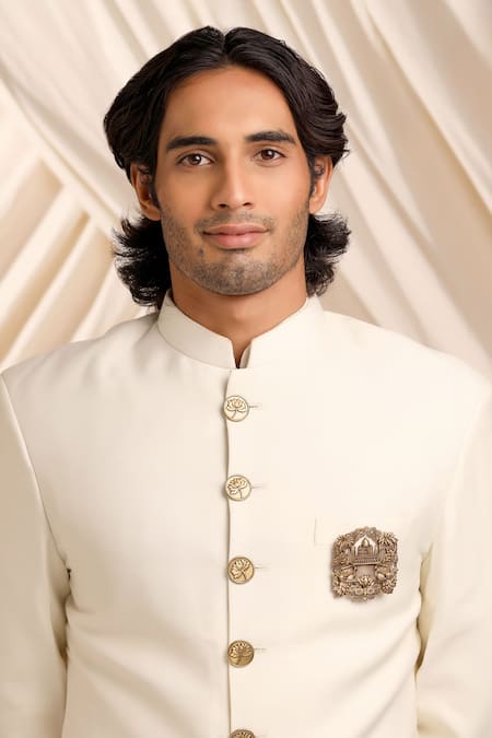 Cosa Nostraa Taj Mahal Garden Oxidised Brooch 