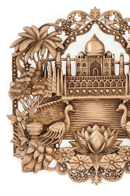 Buy Cosa Nostraa Gold Cut Work Taj Mahal Garden Oxidised Brooch Online at Aza Fashions Buy_Cosa Nostraa_Gold Cut Work Taj Mahal Garden Oxidised Brooch _Online_at_Aza_Fashions