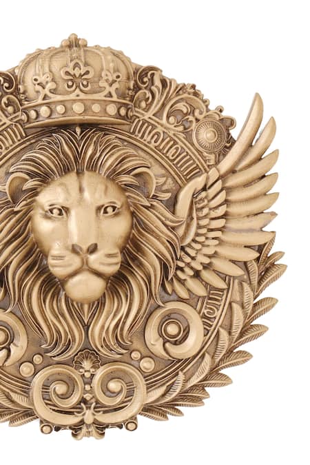 Buy Cosa Nostraa Gold Stones Lion Crest Carved Brooch Online at Aza Fashions Buy_Cosa Nostraa_Gold Stones Lion Crest Carved Brooch _Online_at_Aza_Fashions