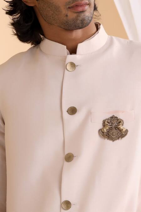 Buy_Cosa Nostraa_Gold Antique Unicorn Carved Brooch 