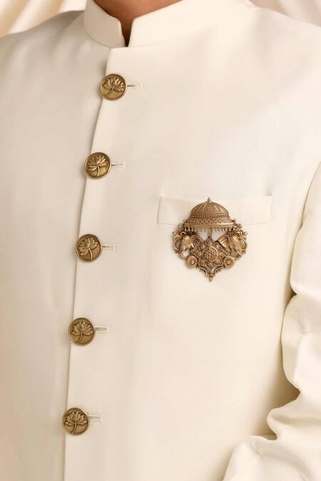 Buy_Cosa Nostraa_Gold Antique Elephant Canopy Brooch 