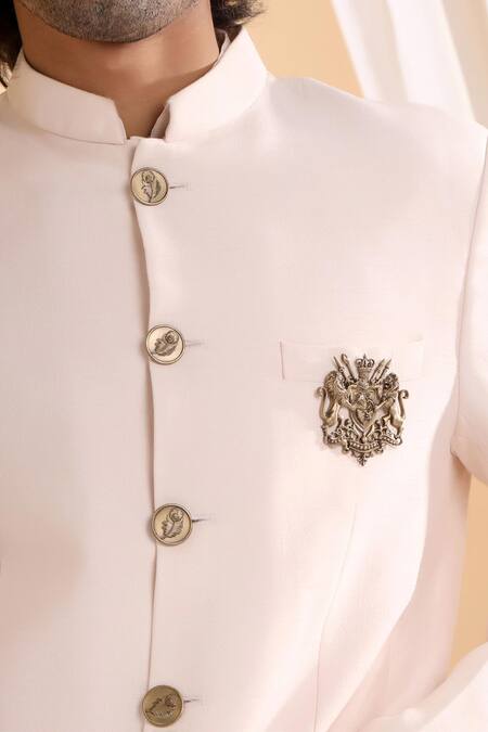 Buy_Cosa Nostraa_Gold Antique Lion Crest Brooch 