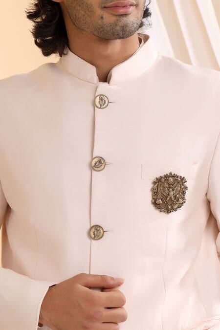 Buy_Cosa Nostraa_Gold Antique Eagle Carved Brooch 