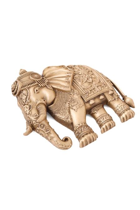 Buy Cosa Nostraa Gold Antique Elephant Brooch Online at Aza Fashions Buy_Cosa Nostraa_Gold Antique Elephant Brooch _Online_at_Aza_Fashions