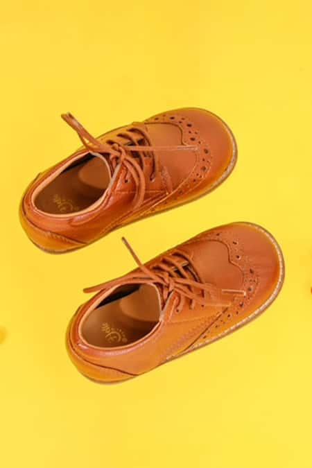 Hello JR Textured Brogue Lace Up Shoes 
