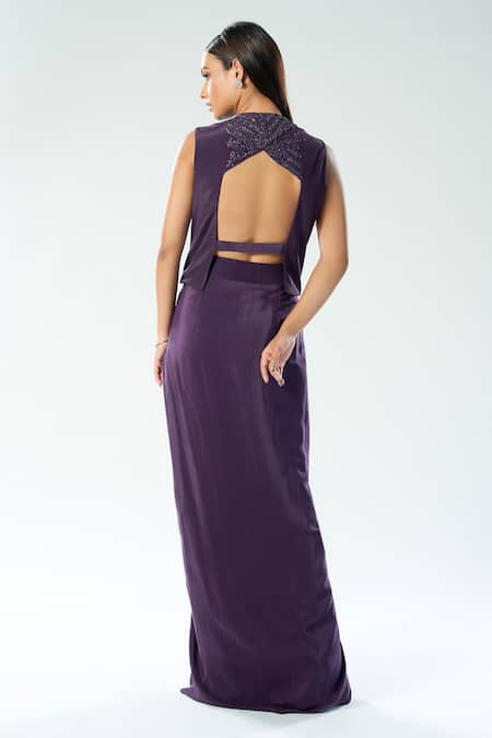 Rishi And Soujit Floral Sequin Embroidered Waistcoat & Skirt Set 