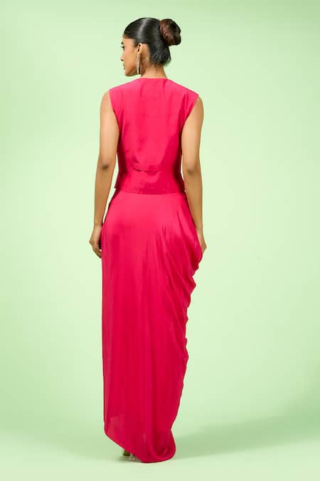 Rishi And Soujit Floral Thread Embroidered Waistcoat Set 