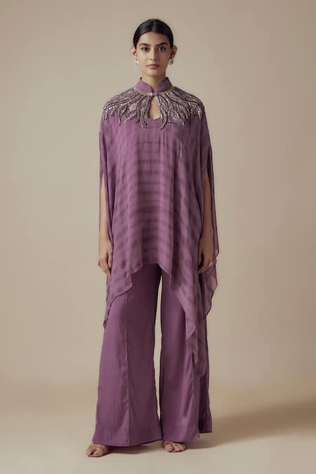 Yoshita Couture Tie-Dye Kaftan With Palazzo 