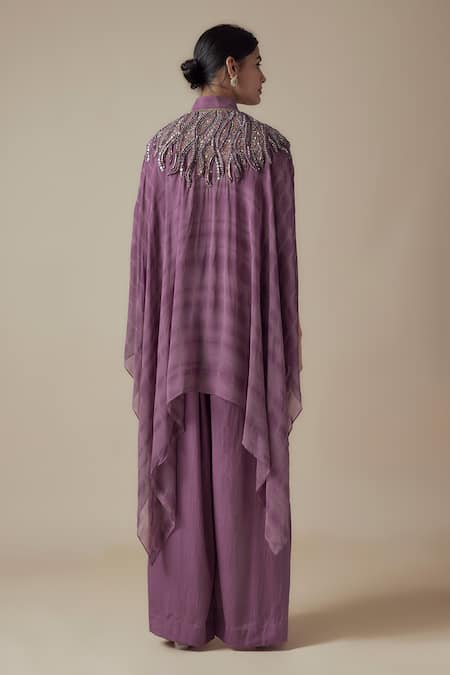 Yoshita Couture Hand Tie-Dye Kaftan With Palazzo 