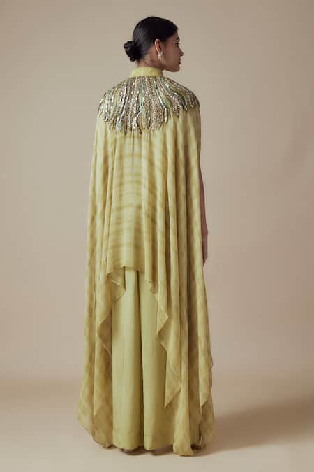 Yoshita Couture Hand Tie-Dye Kaftan & Palazzo Set 