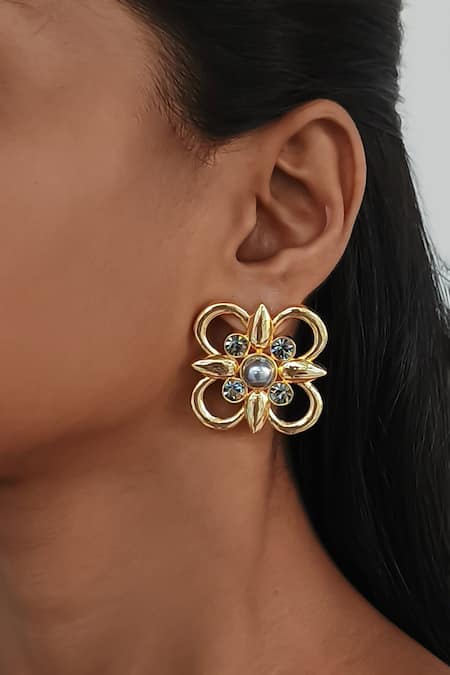 Bblingg Casha Floral Swarovski Stud Earrings 