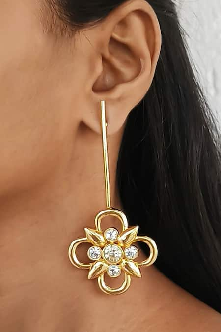 Bblingg Casha Floral Swarovski Stick Earrings 