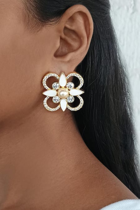 Bblingg Iraa Swarovski Floral Studs 