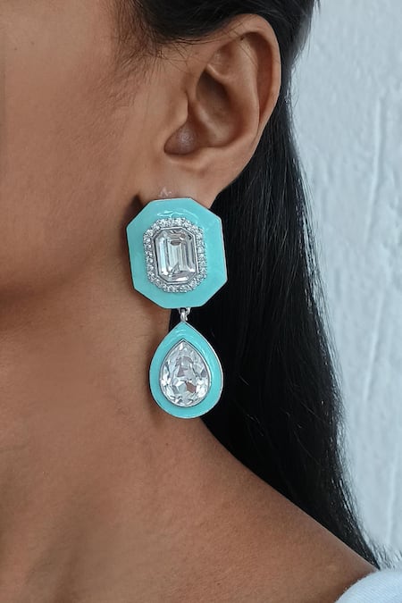 Bblingg Tira Crystal Embellished Enamel Earrings 