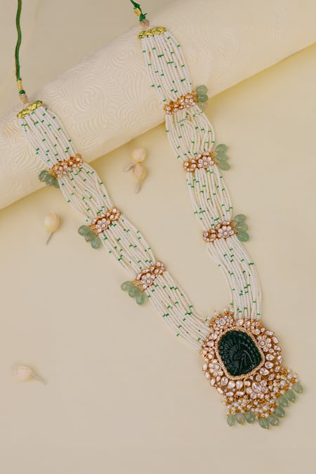 Riana Jewellery Pearl & Bead Embellished Maala 