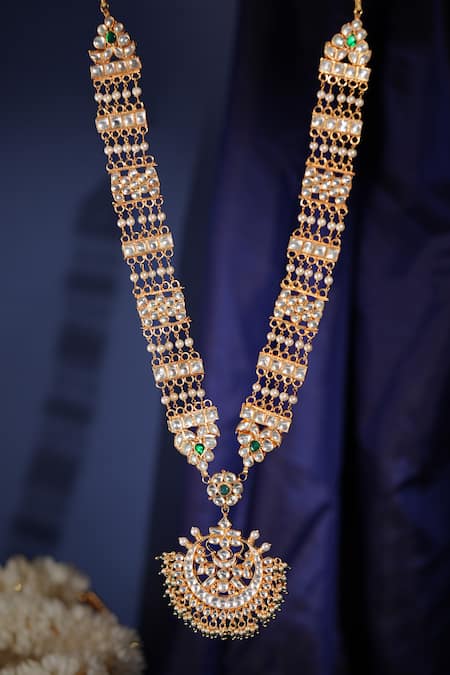 Riana Jewellery Antique Kundan Embellished Necklace 