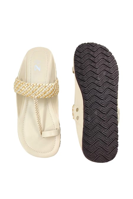 The Madras Trunk Checkered Strap Kolhapuri Flats 