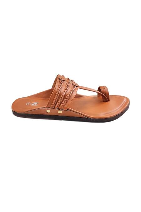 The Madras Trunk Brown Tonal Braided Kolhapuri Flats at Aza Fashions The Madras Trunk_Brown Tonal Braided Kolhapuri Flats _at_Aza_Fashions