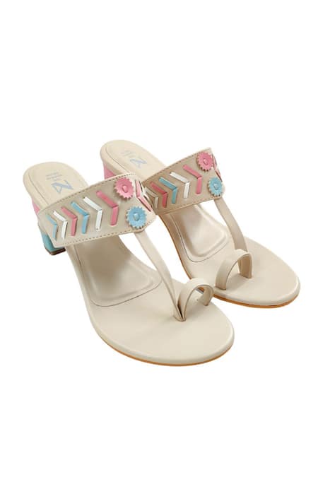 The Madras Trunk Kolhapuri Cutwork Heels 