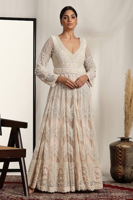 HOUSE OF SUPRIYA Floral Embroidered Anarakali 