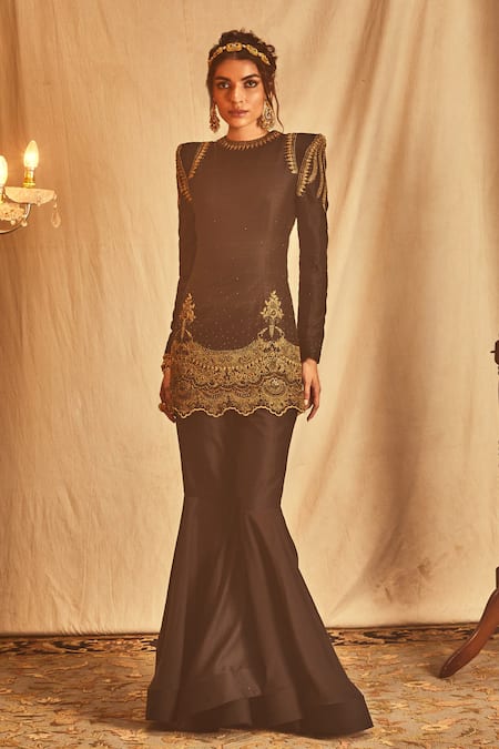 House of Three Kashvi Silk Solid Sharara 