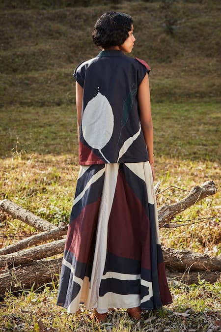 Kharakapas Wildberry Print Maxi Dress & Jacket Set 