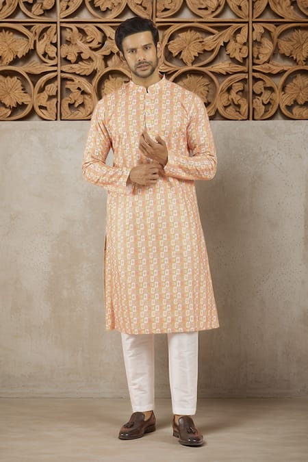 RNG Safawala Geometric Print Kurta With Pant 