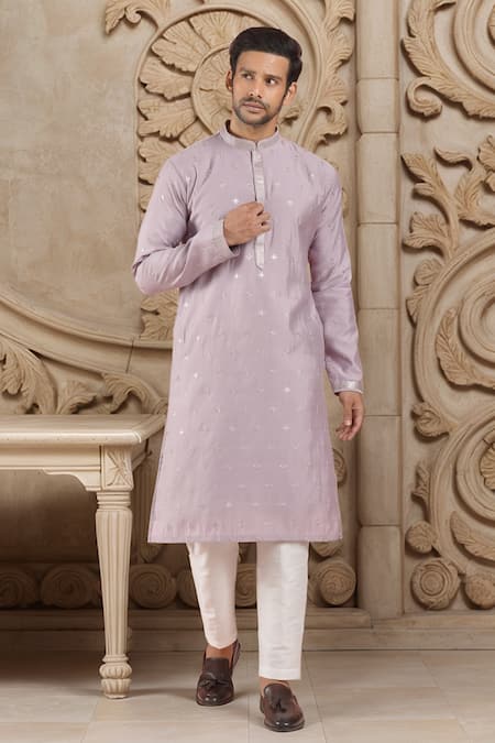 RNG Safawala Sequin Bloom Motif Embroidered Kurta With Pant 