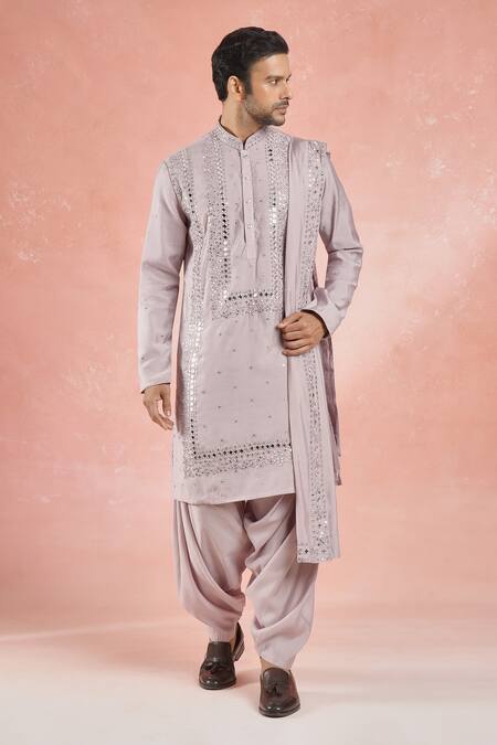 Buy Rng Safawala Purple Muslin, Silk, Cotton Mirrors, Embroidery Cutwork Kurta Set Online at Aza Fashions Buy_Rng Safawala_Purple Muslin, Silk, Cotton Mirrors, Embroidery Cutwork Kurta Set_Online_at_Aza_Fashions