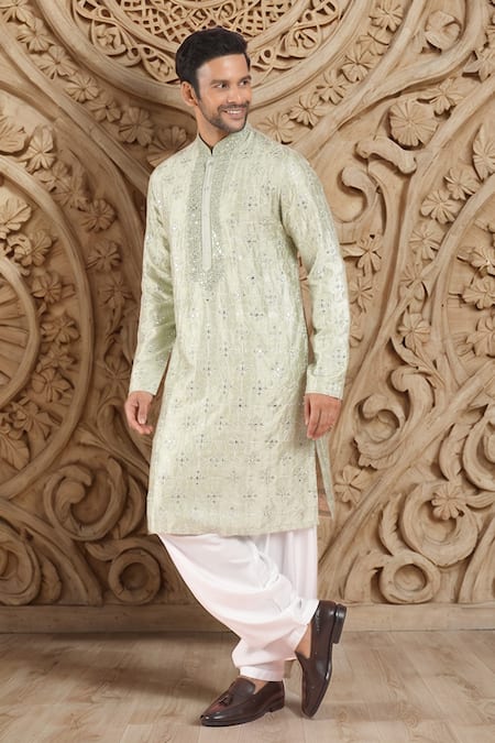 RNG Safawala Florin Mirror Embroidered Kurta With Salwar 