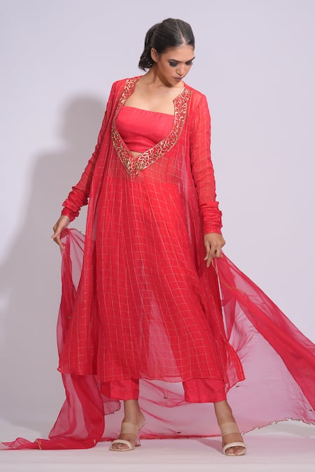 Shruti S Sequin Embroidered Kurta Set 