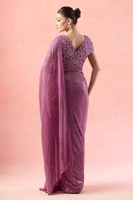 Niamh By Kriti Embellished Pre-Draped Saree Set 